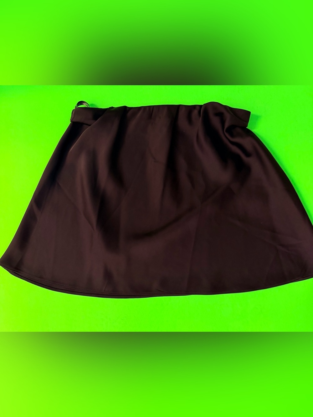 Classic Brown Satin Mini Skirt - Versatile Everyday Essential